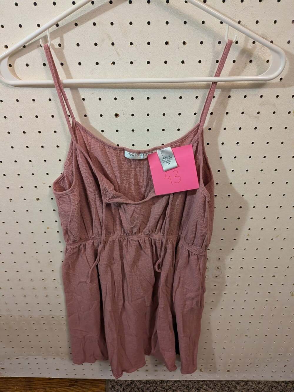 Newport News Women's Mauve Cotton Spaghetti Strap Top